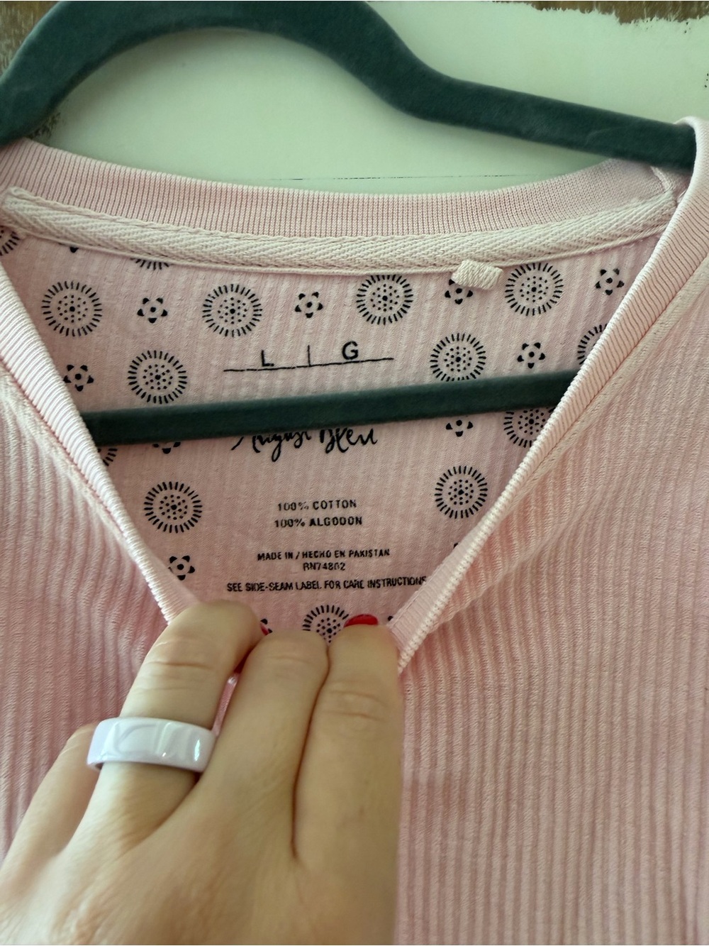 Amore Pink Womens Ribbed Sweatshirt Sweater - Picture 3 of 3